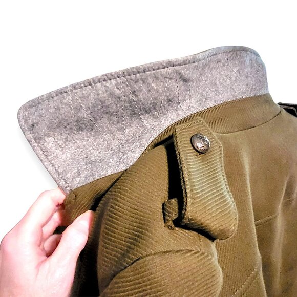 Banana Republic Olive Green Military Peacoat Wool Jacket | Women’s Small | NWOT - Picture 9 of 15